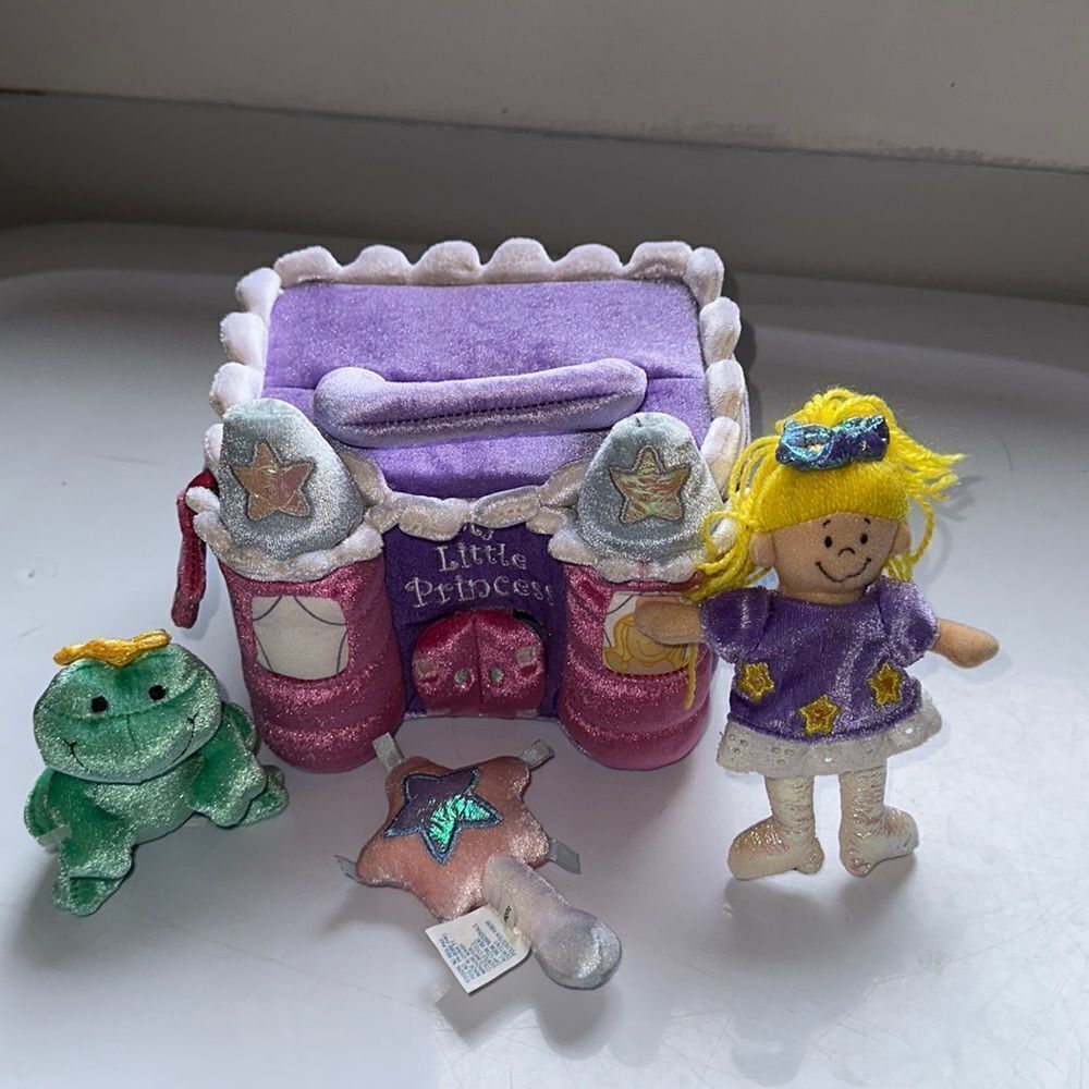 Baby Gund My Little Princess plush castle with princess, frog & magic wand